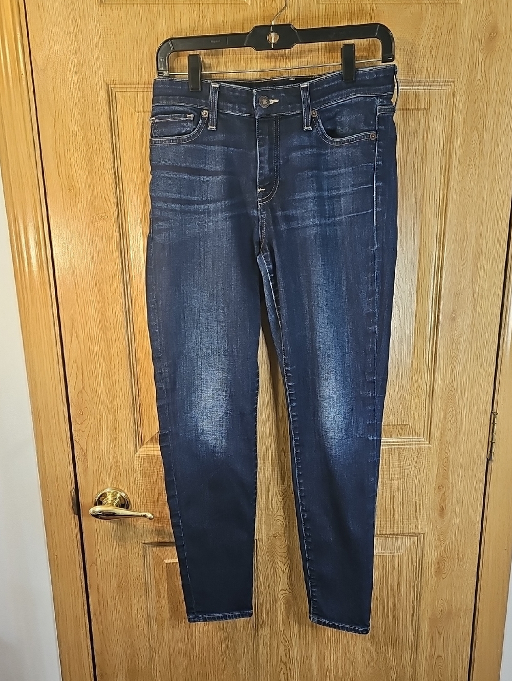 Lucky Brand Women's Dark Blue High-Rise Cropped Skinny Jeans